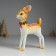 Polystone souvenir "Deer with sprinkling in the New Year's wreath" 14.5x8.5x22 cm
