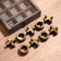 Game desktop "Cross-cuts" 18x18 cm, manpower, brass