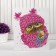 Diamond embroidery with partial filling "Owl in a hat", with a stand