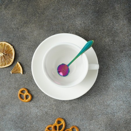 Dessert spoon Magistro "flower", length 12.5 cm, chameleon color-7