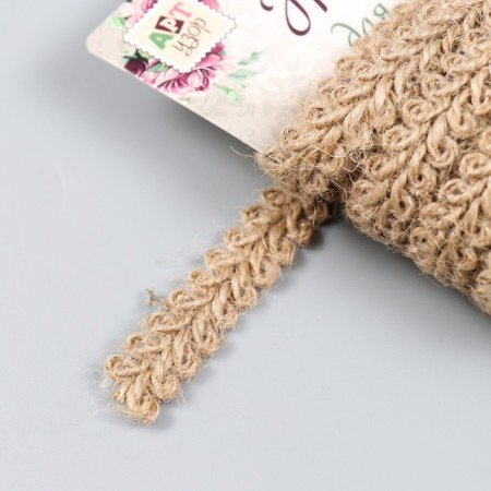Decorative braid for creativity "jute loops" length 4.5 m width 1 cm-1
