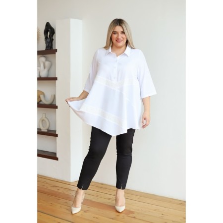 Female blouse, size 70, white color-1