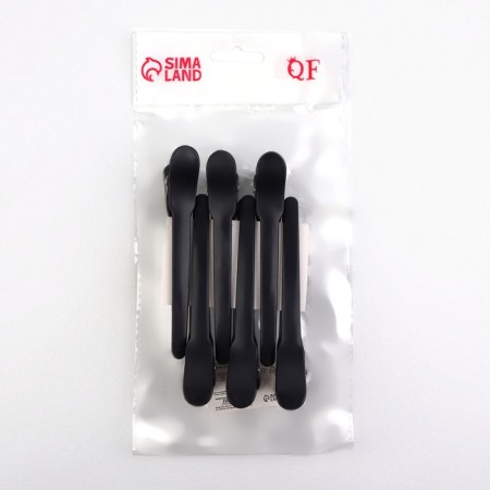 Hair clips, set - 6 pcs, 10.5 cm, black color-3