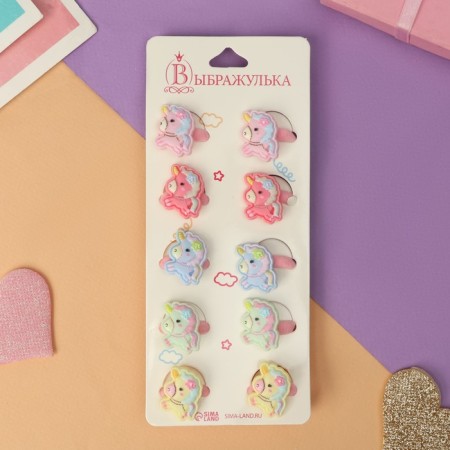 Hair elastic band "Baby" (set 10 pcs) Singlear cute, mix