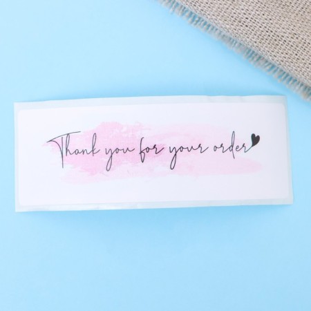 Stickers in the roll "Thank you", 250 pcs, 2.54 x 7.62 cm-3