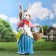 Garden figure "Rabbit with a basket and an umbrella" 73x40cm
