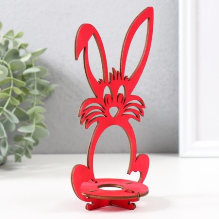 Easter stand "Hare" 9.3x6.5x17 cm (set 3 parts) red-2