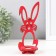 Easter stand "Hare" 9.3x6.5x17 cm (set 3 parts) red