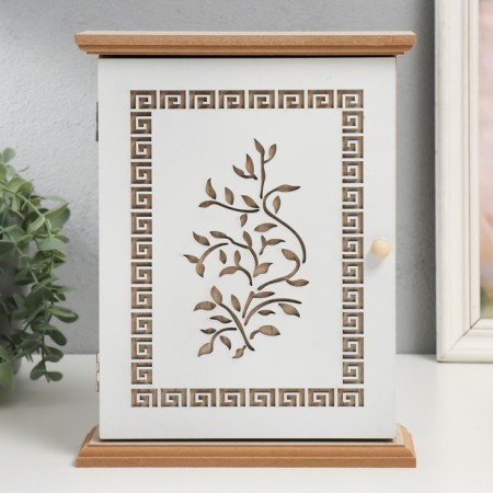 Keywood tree 6 hooks "Tender leaves in the frame" 26.5x20.8x6.3 cm