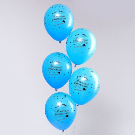 Shar Latex 12 "Real gentleman", pastel, set 5 pcs., Blue color-2