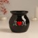 Aroma lamp ceramics "D ♥ M." Black 7.2x7.2x7.8 cm