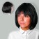 Carnival wig "square", head cover 56-58 cm, black color, 100 g