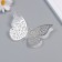 Stick paper, plastic "Flower butterflies silver" sparkles set 12 pcs 12 cm, 10 cm 8 cm 1052426