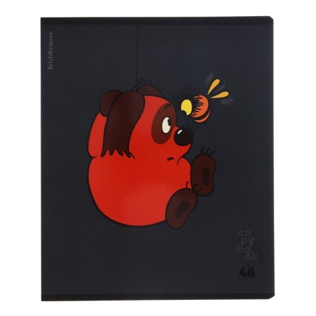 Notebook of 48 sheets in the Erichkrause "Winnie the Pooh", cover coated cardboard, an offset block 100%, mix-1