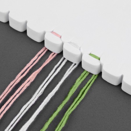 Organizer for muline threads for 36 colors, with stickers, 27 cm, white color-2