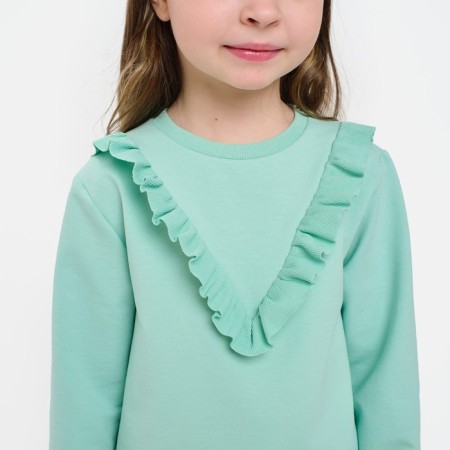 Sweatshirt for the girl KAFTAN "Basic Line" size 30 (98-104), mint color-6