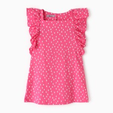 Dress for girls, pink color/drops, height 104 cm