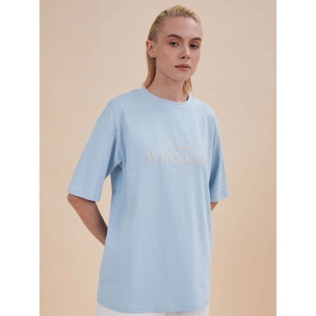 Female T -shirt, size l, blue color-1