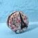 Folding mirror “Paris”, D = 7.5 cm, with an increase, artificial leather, white color