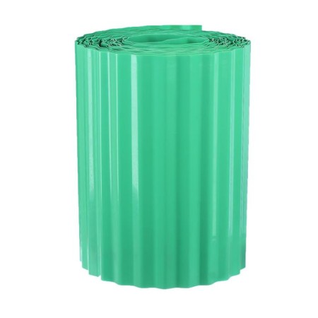 Border tape, 0.2 × 9 m, thickness 0.6 mm, plastic, corrugation, green, Greengo-6