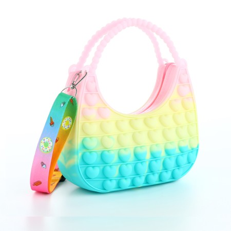 Bag's bag with lightning, pink/yellow/turquoise color