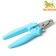 Small side claws with straight handles, a hole of 9 mm, blue