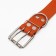 Leather collar on synthetic winterizer, dimensionless, 83 x 4.5 cm, Osh 20-71 cm, orange