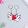 Key keychain, pair on the magnet, 2 pcs "Two halves", 9 x 15 cm
