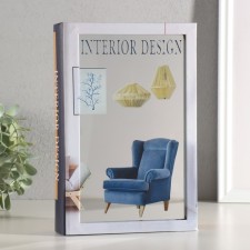 Safe-book wood, leatherette, mirror 