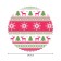 The tablecloth “Deer in snowflakes”, round, Saten, D = 150 cm