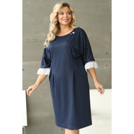 Women's dress, size 52, blue color-5