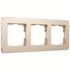 Рамка W0032611, 3 розетки Platinum, шампань