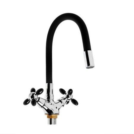Accoona A4882F-1 kitchen mixer, two-wound, with flexible surge, black