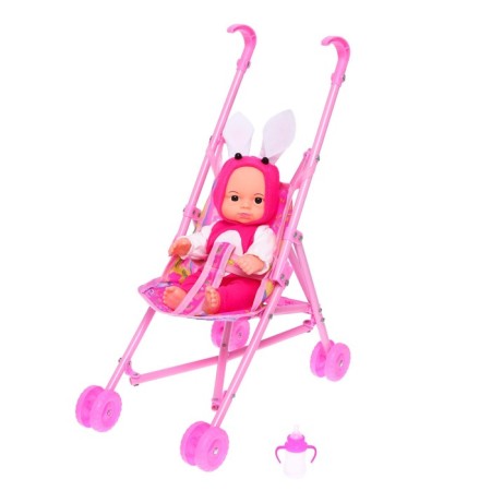 Pups "My Baby", in a suit, with a stroller and accessories, mix-1