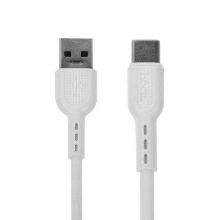 Hoco X33, Type -C cable - USB, 5 A, 1 m, PVC braid, white-1