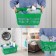 Plastic consumer basket, 30 l, 2 metal handles, green color