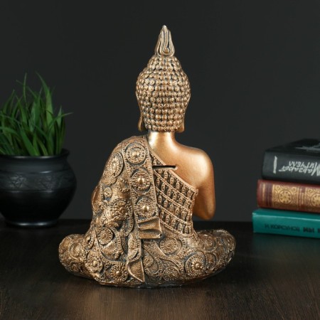 Piggy bank "Buddha Medium" bronze, 12x20x29cm-2
