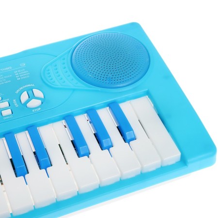 Synthesizer "Tenderness" with a microphone, 37 keys, blue color-4
