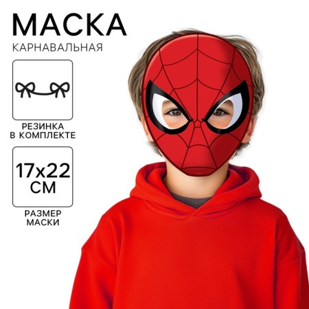Carnival mask, 17.2 x 22 cm, spider-man