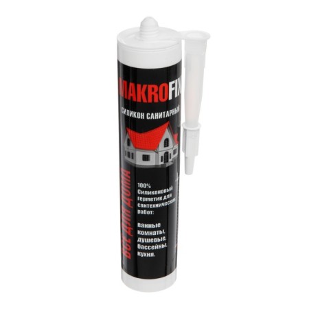 Sealant Makrofix, silicone, sanitary, white, 280 ml