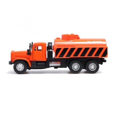 Metal “fuel” truck, inertial, orange color-1