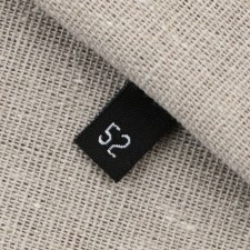 Textile strip “52”, 4.6 x 1.1 cm, black color