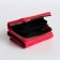 Women's wallet on the button, pink color