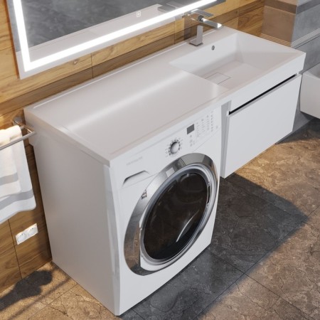 Tumbling for the washing machine Uperwood Magenta, 50 cm, suspended, white/graphite, drawer 10666-6