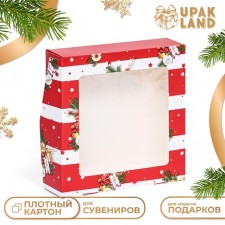 Folding box with the “New Year mood” window, 15 x 15 x 4 cm