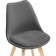 Wooden stool Bonuss array of beech/velor, natural/gray 50x56x84 cm