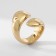 Ring Metal "Trend" hugs, color gold, size 16
