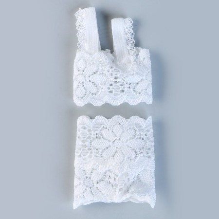 Clothing for dolls "Lace Lingerie", white color-7