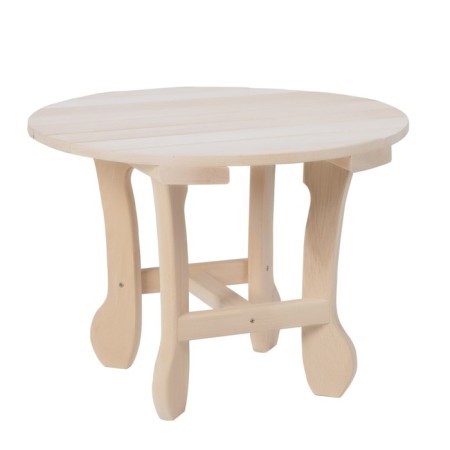 Journal table, 60 × 60 × 45cm, from linden, round