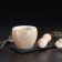 A mortar with a pestle made of stone “Marble”, 10 × 8 cm, beige color